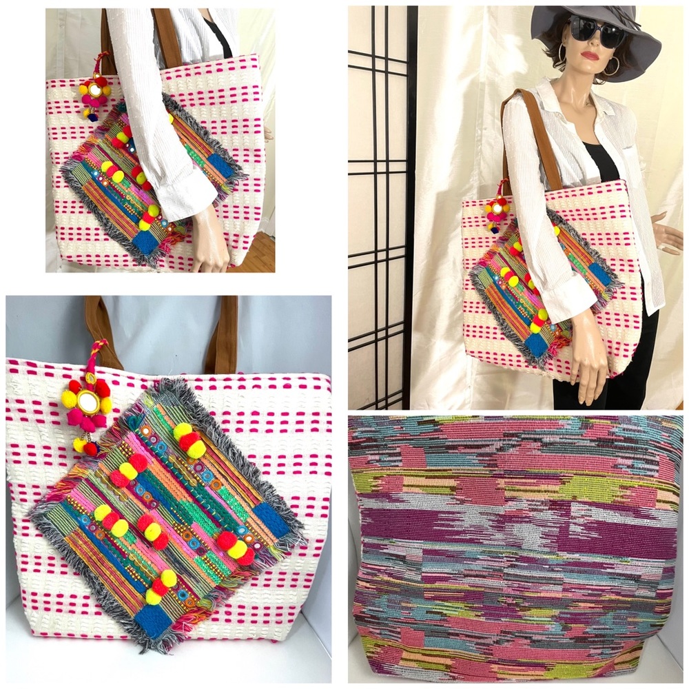 VERY CUTE  LARGE SUMMER HOBO CHIC TOTE BAG
